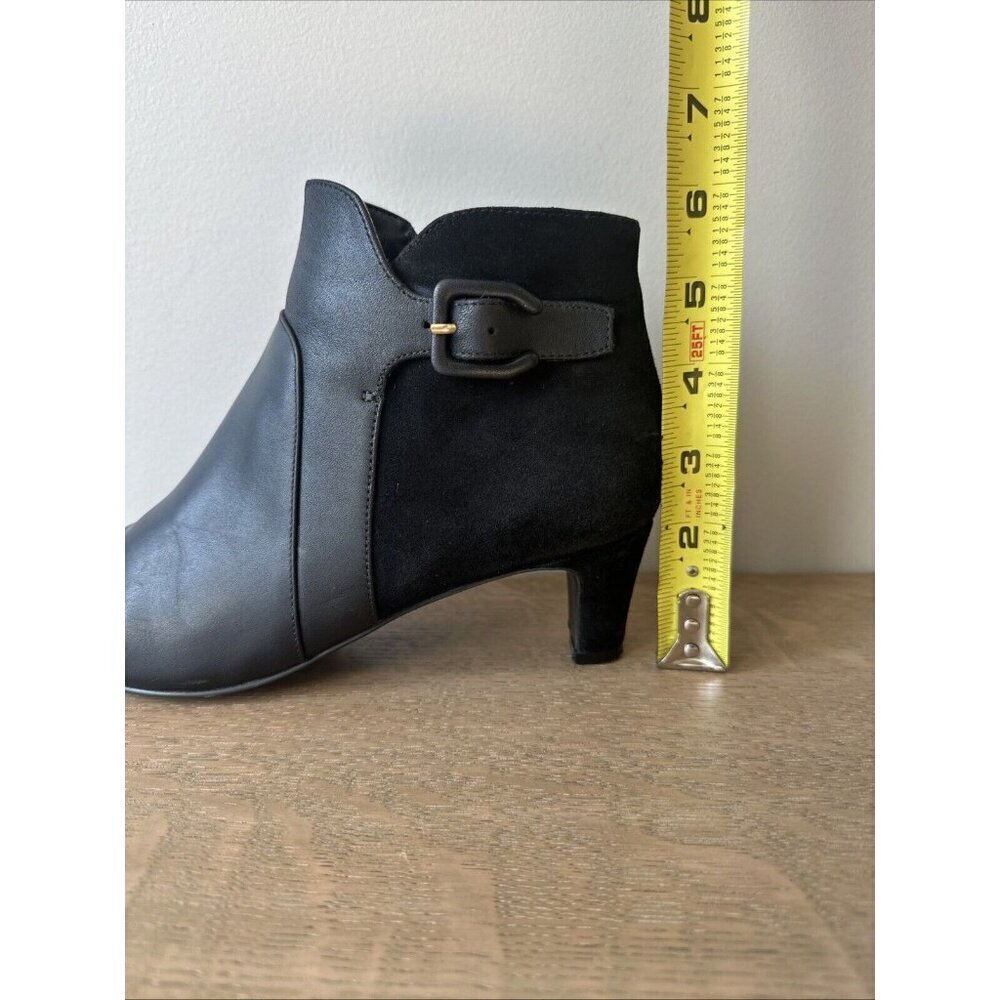 Cole Haan Womens 7 B Suede Leather Ankle Boot Black Sylvia Waterproof - Picture 15 of 15